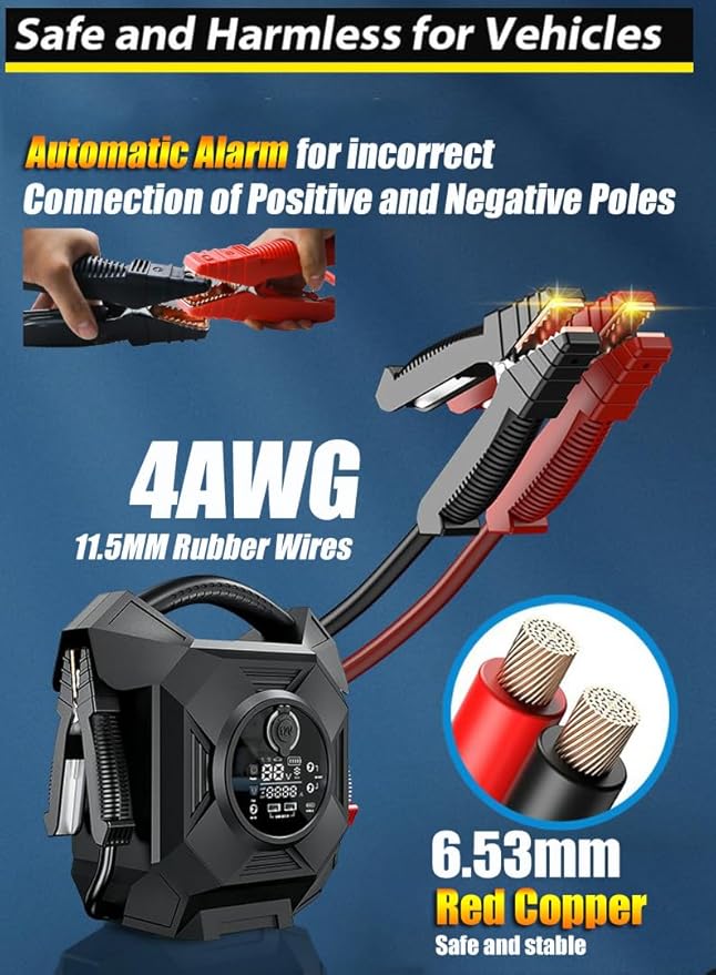 Truck Jump Starter Heavy Duty,CAT797 30000A 12V/24V Battery Jumper Starter Portable,-40F° Start Battery Booster Pack,for Semi Truck,Gasoline/99L and Diesel Engines Up to 50L,Class 8