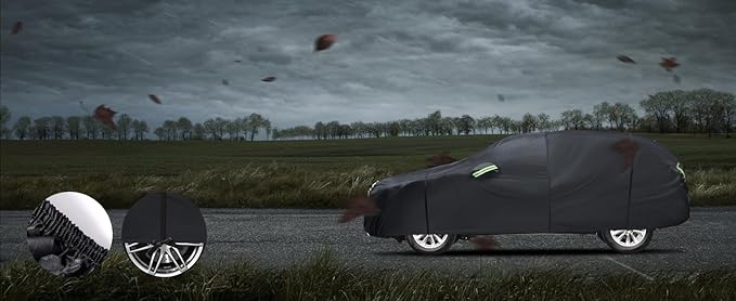 Car Cover Custom Fit for Toyota RAV4 1996-2025,Honda CRV 1997-2025, 6 Layers Truck Cover Waterproof All Weather for Automobiles,Outdoor Full Exterior Cover,Rain, Sun, Wind Protection,Black