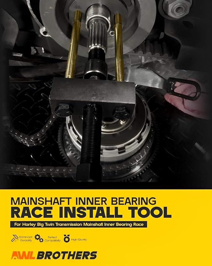 34902-84 for Harley Davidson Big Twin Bearing Race Tool - Mainshaft Inner Bearing Installer and Puller Kit 1984-Present