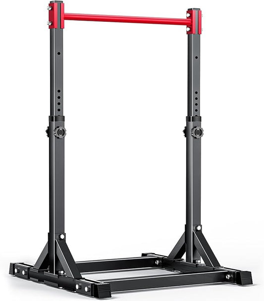 AFFLUENT Pull Up Bar Free Standing Power Tower Station - 330LBS Heavy Duty Adjustable Pullup Bar Stand for Home Gym, Multifunction Dip Station with 8-Level Height
