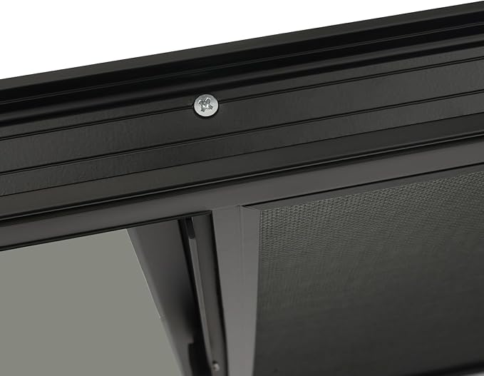 24" W x 20" H RV Window Horizontal Sliding, DOT Certified - Shatterproof Tempered Tinted Glass, with Net Screen and Trim Ring, Teardrop Replacement Trailer Camper Window