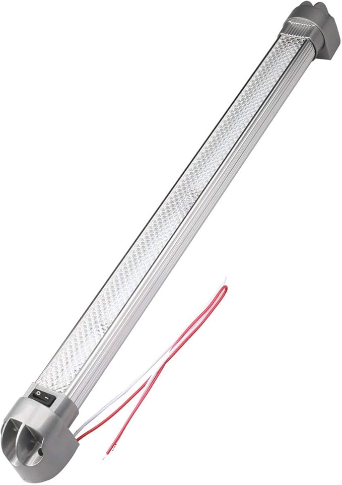 Lightronic RV LED Work Light Bar Fixture 21.5", 6000K-Cool-White, High Light-Output Low Current Draw, Integrated On/Off Rocker Switch, Heavy-Duty Aluninum Housing, 12V/24V DC, 1-Pack