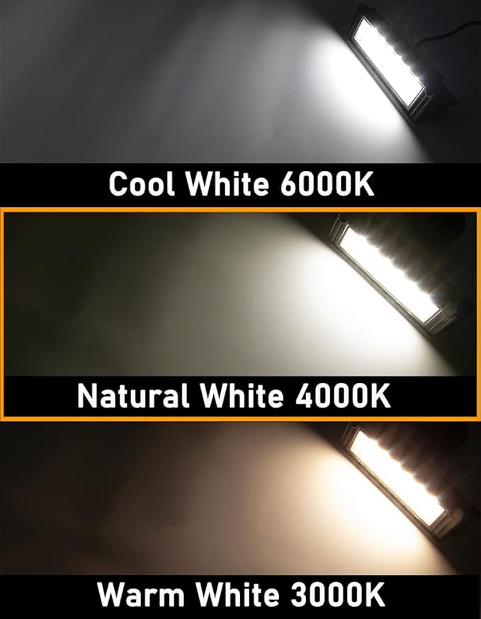Raycharm 9" RV Exterior LED Scene Light Fixture, 40° Down Angle Flood Beam, 4000K Natural-White, 12V/24V DC, High Lumen Output Low Current Draw, Aluminum Housing Black Finish, 1-Pack