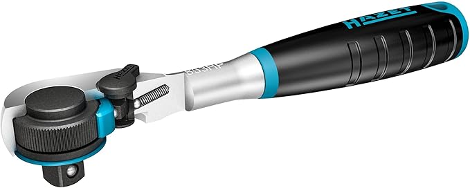 HAZET 863HP Hiper Fine-Tooth Reversible Ratchet 1/4 Inch, 4.57 Inches/116mm Length, 4 Degree Operating Angle, 120 Nm Torque, Ergonomic Reversible Lever, Corrosion-Resistant