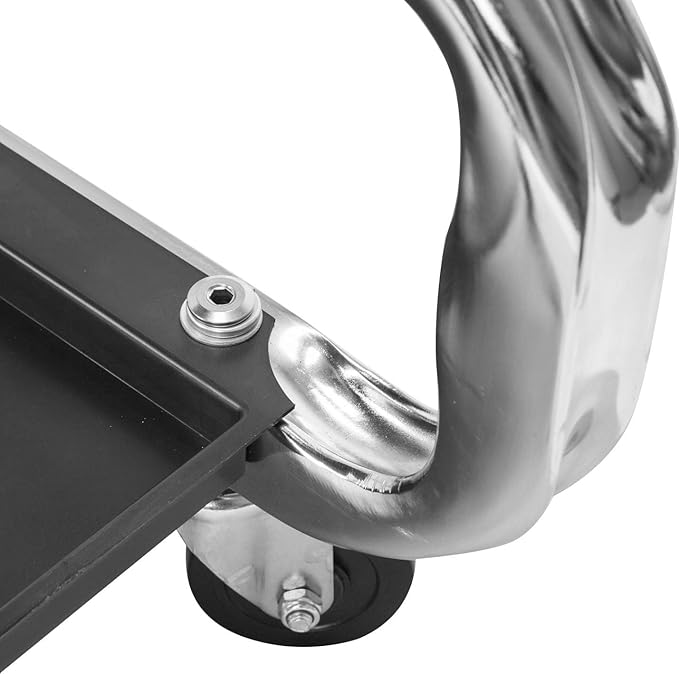 Torin 400lb Rolling Automotive Creeper Garage/Shop Seat: Padded Mechanic Stool with Tool Large Tray Suitable for garages, Repair Shops,Black