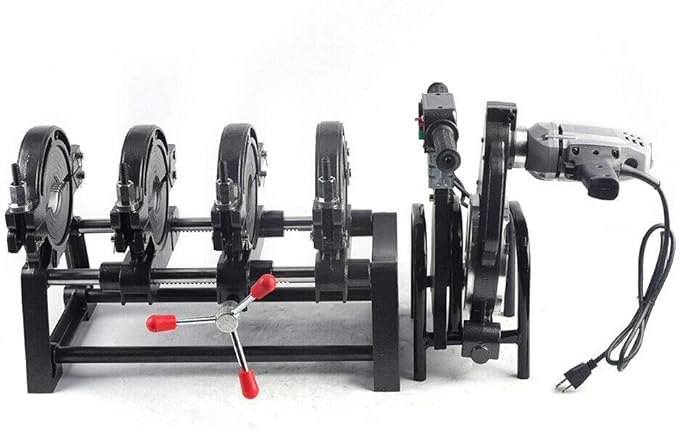 2.48-6.3Inch Fusion Pipe Welder, 4 Clamps Manually Operated HDPE Butt Fusion Welding Machine for PE PP PB PVDF HDPE PVC