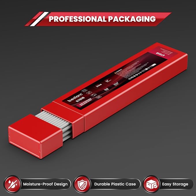 bestarc E7018 Welding Rod 3/32" 5LB, Low Hydrogen Carbon Steel Stick Welding Rods for ARC Welding Equipment, Welding Sticks Electrodes for All Position Welds