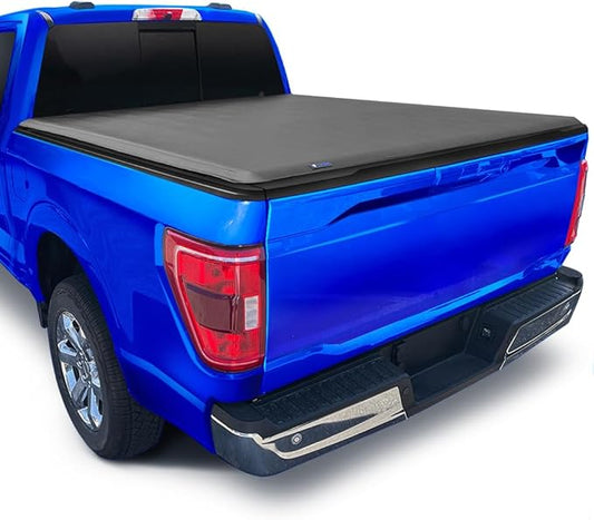 Tyger Auto T1 Soft Roll Up Truck Bed Tonneau Cover Compatible with 2004-2008 Ford F-150; 2005-2008 Lincoln Mark LT | Styleside 6.5' Bed (78") | TG-BC1F9020 , Black