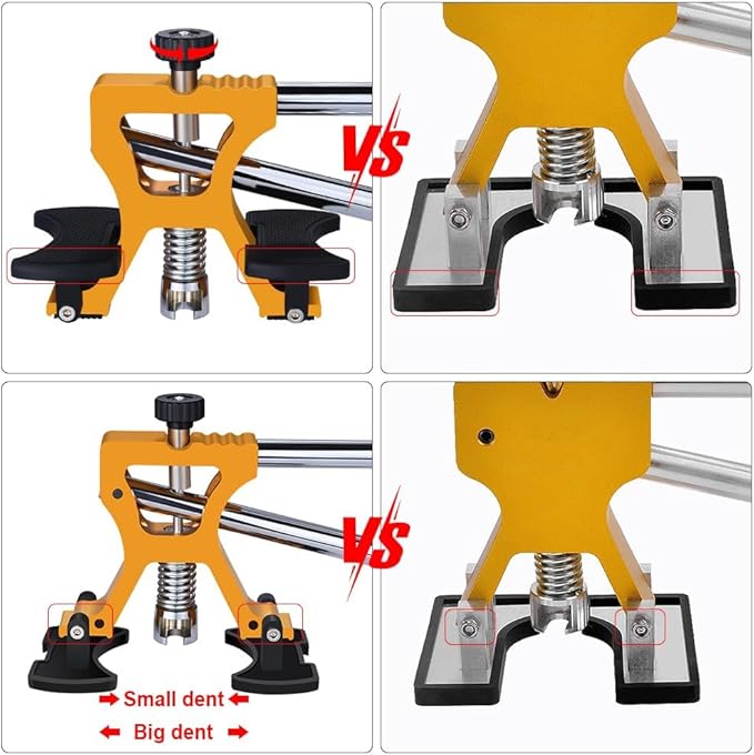 Car Dent Puller - Car Dent Removal, 52 PCS Paintless Dent Repair Kit with Double Pole Bridge Dent Puller for Car Dent Repair and Metal Surface Dent Removal