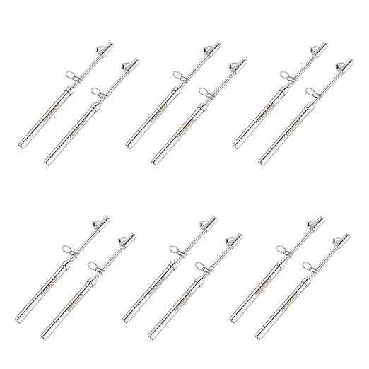 GODESON Dual Head Tire Pressure Gauge,Heavy Duty Pen Tire Gauge Range 10-150PSI; 1-10Bar,Dual Head Truck Air Pressure Gauge (Pack of 12)…