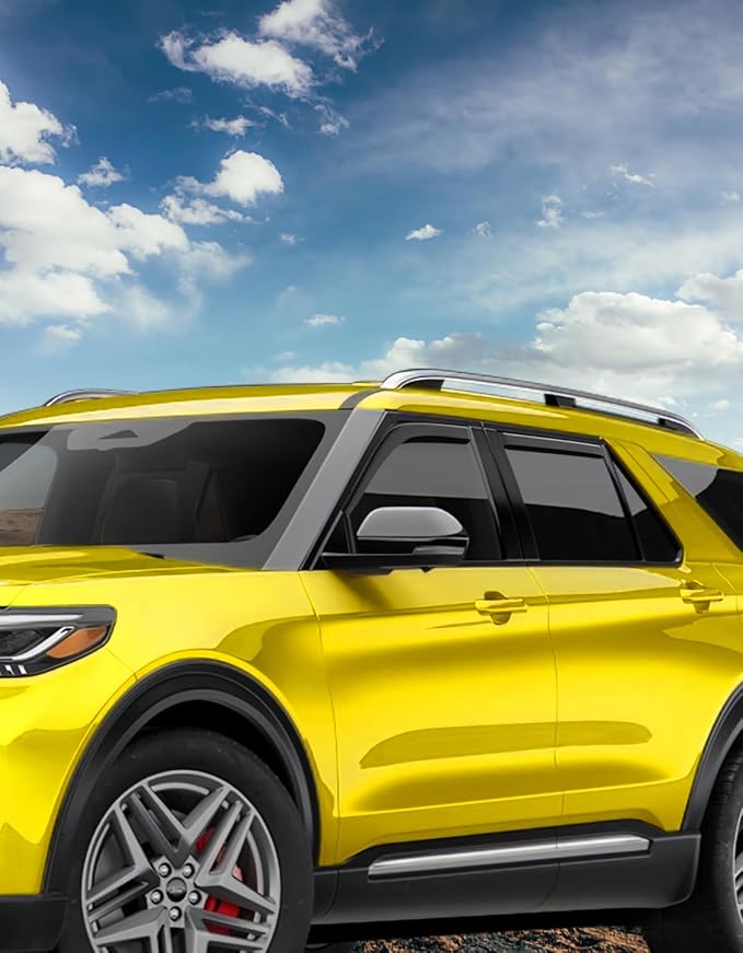 in-Channel Window Rain Guards Fit for Ford Explorer 2020-2026 Extra Durable Window Deflectors Visors Rain Guards Vent Visors Vent Shades Exterior Car Accessories - 4 pcs