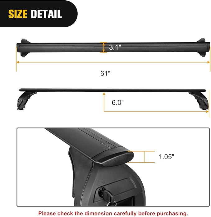 Nilight Roof Rack Cross Bars Fit for Jeep Wrangler 2007-2024 08 09 20 21 22 23 JK JL Gladiator JT 2 & 4 Door Aluminum Rails Crossbars with Anti-Theft Lock for Rooftop Cargo Carrier Luggage Box Tent
