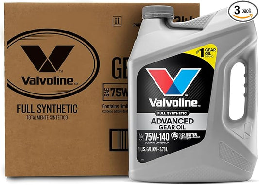 Valvoline SynPower SAE 75W-140 Full Synthetic Gear Oil 1 GA, Case of 3