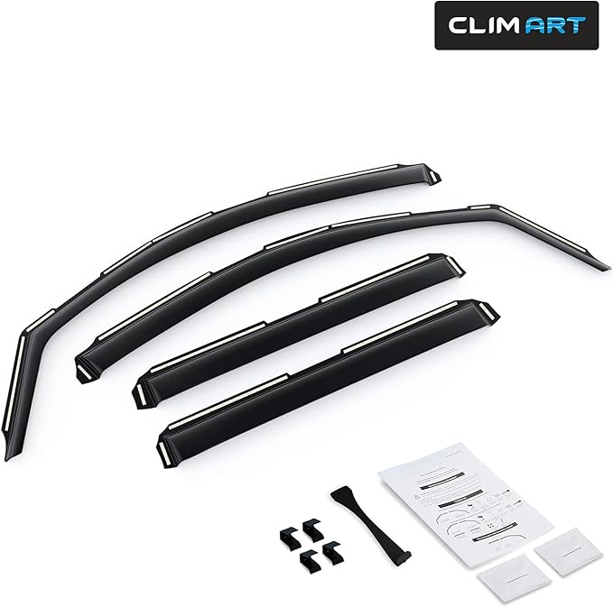 CLIM ART in-Channel Incredibly Durable Rain Guards for Cadillac Escalade 2015-2020, Original Window Deflectors, Vent Window Visors, Vent Deflector, 4 pcs. - 615289