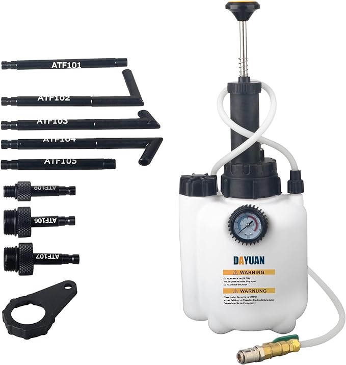 DAYUAN 3L Manual Transmission Fluid ransfer Pump, Oil Filling Filler System Fluid Pump Tool for Automatic Transmission with Adapters