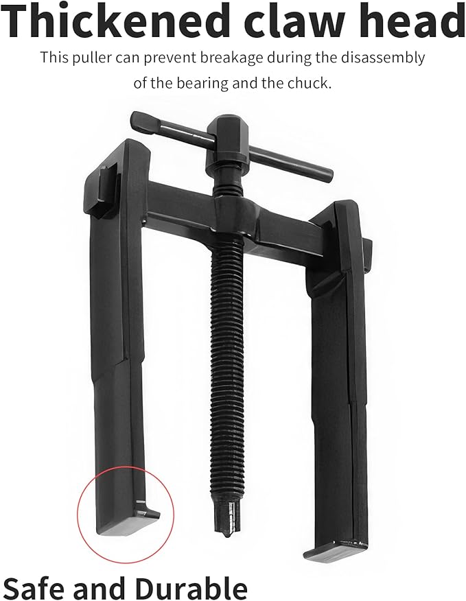 Beam 2 Jaw Puller 4" Universal Bearing Gear Pullers with 154mm T-Shaped Screw,High Carbon Steel Pullers,Adjuestable Pulley Removal Tool for Bearings/Flywheels/Pulleys Remove