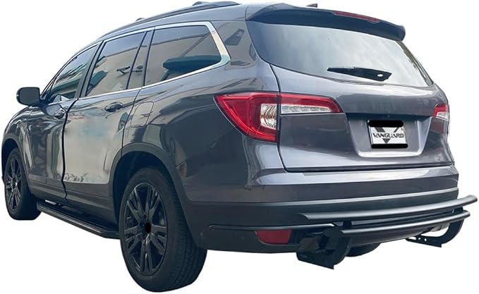 VANGUARD VGRBG-1291-1191BK Black Powdercoat Double Layer Rear Bumper Guard | Compatible with 19-25 Honda Passport / 16-22 Honda Pilot