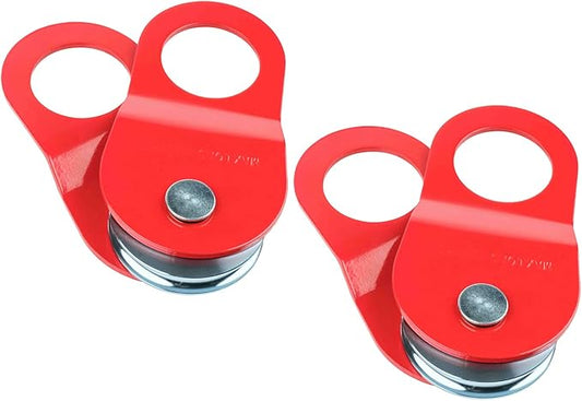 Mytee Products 2 Pack 10 Ton Winch Snatch Block for Recovery - 22000 lbs Off Roading Snatch Block Pulley for Synthetic Rope, Towing, Hauling - Offroad Recovery Accessory for Truck ATV SUV UTV