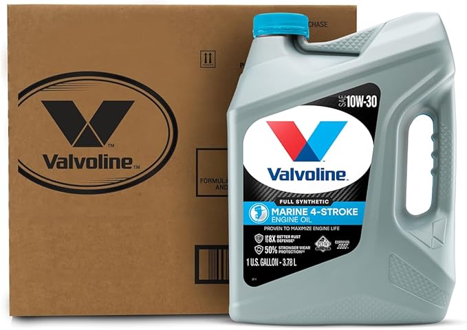 Valvoline 4-Stroke Marine Full Synthetic Engine Oil 1 Gallon (Pack of 3)