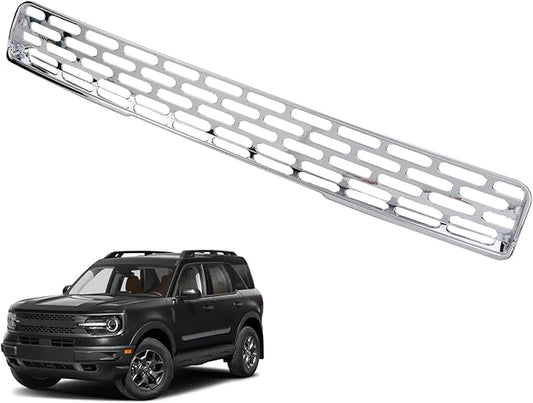 Linskip Mesh Grille Insert Compatible with Ford Bronco Sport 2021 2022 2023 2024, Front Grille Guard Cover for Bronco Sport Exterior Accessories(Chrome)