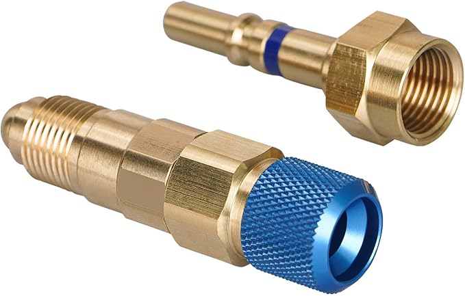 QDB33 Argon Quick Connect Fittings Set - 125 PSI Inert Gas Regulator & Hose Connector for TIG Welding (Male & Female)