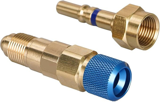 QDB33 Argon Quick Connect Fittings Set - 125 PSI Inert Gas Regulator & Hose Connector for TIG Welding (Male & Female)