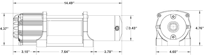 SuperATV 4500 LB Black Ops Winch with Heavy Duty Winch Mounting Plate for Can Am Defender/Defender Max | Complete Winch & Winch Mount Kit Ready for Install | Made With 3/16” Heavy-Duty Steel Plating
