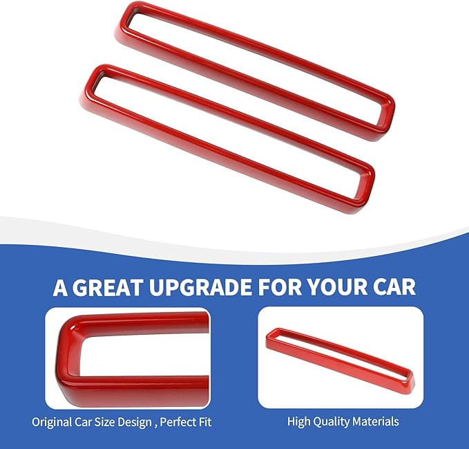 Front Grille Inserts Grill Guard Compatible with 2015-2023 Dodge Challenger Exterior Accessories, Red