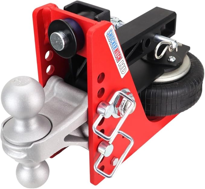 Shocker HD 20K Air Hitch with Silver Combo 2" & 2-5/16" Balls, Fits 2" Hitch - 20,000 lbs