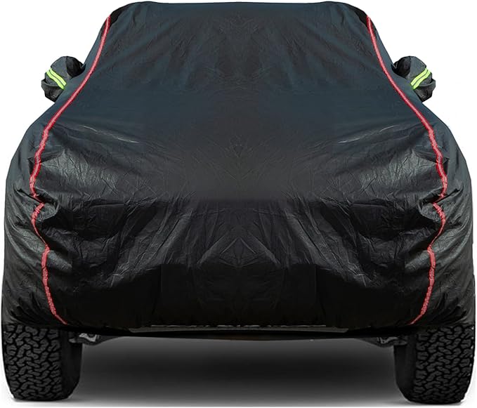 Breathable New Material, Waterproof Car Cover, Locks and Zipper Doors, Sunscreen Waterproof UV Prevention Snowproof Wind and Windproof,Suitable for Indoor Outdoor,for Pickup 230"-260",B9