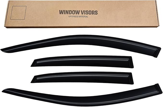 Window Rain Guards for 2019-2025 Volkswagen Jetta, Window Visor Guard Vent Wind Shade Deflector Rain Shield Protector Sun Visor for 19-25 Jetta,Tape-on/Outside-Mount, 4PCS