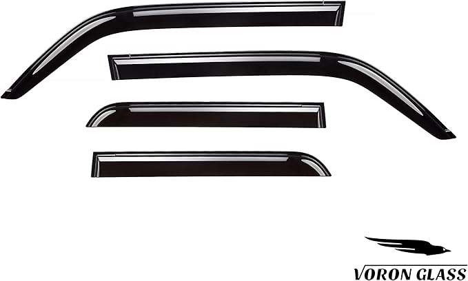 Voron Glass Tape-on Extra Durable Rain Guards for Toyota 4Runner 2010-2024, Window Deflectors, Vent Window Visors, 4 Pieces - 120122