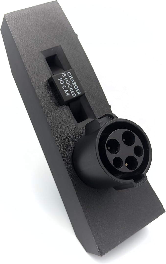 Door Dock for Tesla/J1772 Adapter for Model Y and Charger Locking Ring Bundle 2023-2025 (Black)