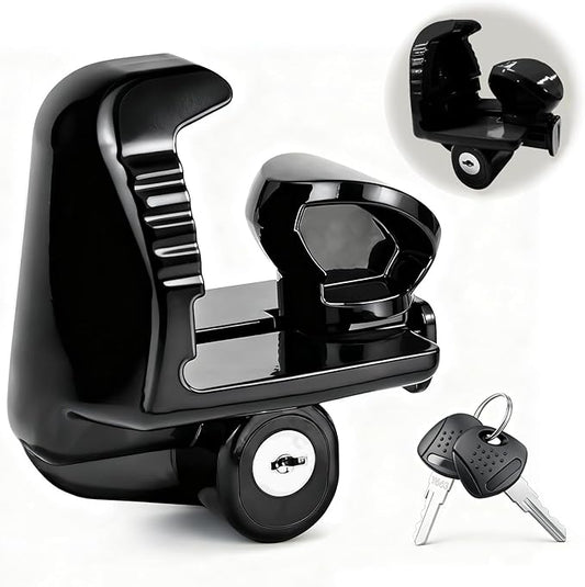 Trailer Hitch Lock, Universal Size Fit 1-7/8", 2",2-5/16" or 48mm, 51mm,and 59mm Couplers, Zinc Alloy, for Vehicles, Trailers,RVs(Black)