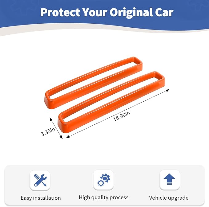 for Challenger Grille Insets Trim Cover Fit for Dodge Challenger 2015-2023 Orange Exterior Accessories 2pcs