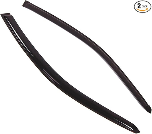 TuningPros Outside Mount Window Vent Visors Rain Guards Compatible with Honda Civic Coupe 2001-2005 | Side Window Wind Deflectors Rain Shields | Smoke Tinted, 2 Pcs Set, DGWV-220