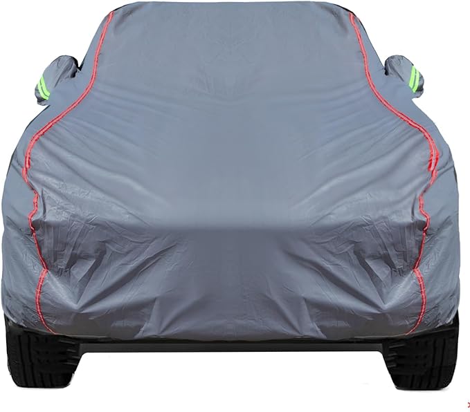 Waterproof Zipper Doors Car Cover for Pickup, Chevrolet Silverado 1500 2500 3500/ Ford F-150 F-250/ Ram 1500 2500 3500, for Indoor Outdoor Sunscreen UV Prevention Snowproof Wind, 230"-260",C9