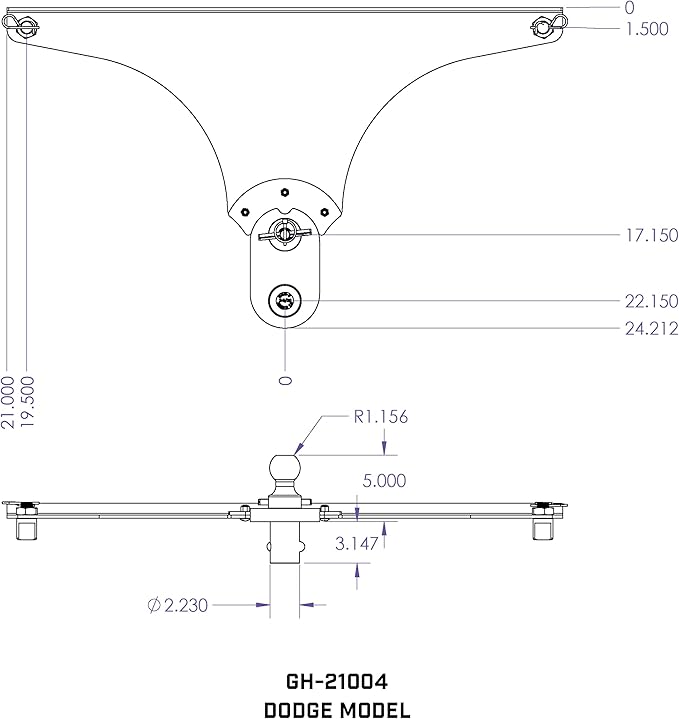 GEN-Y GH-21004 GoosePuck 5" Offset Gooseneck Ball for OEM Puck Mount System fits RAM 2013 to Current - 25,000 LB Towing Capacity