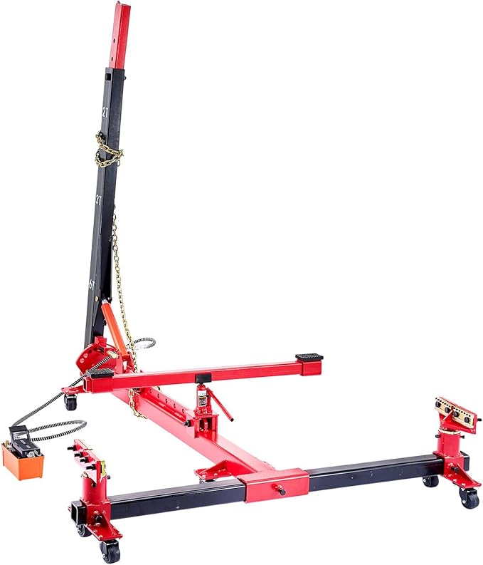 VEVOR Auto Body Frame Puller Straightener, 6T Tension Car Body Repair Equipment with 3T Airbag Jack & 6000PSI Hydraulic Foot Pump, Include 16 Straightening Tools, for Auto Repair Shop Sedan SUV Pickup