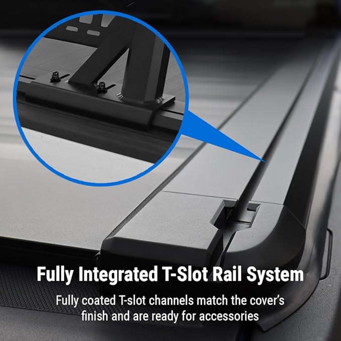 Syneticusa AR Automatic Retract Hard Tonneau Cover Fits 2020-2026 Jeep Gladiator 5ft Truck Bed Waterproof Accessories Retractable