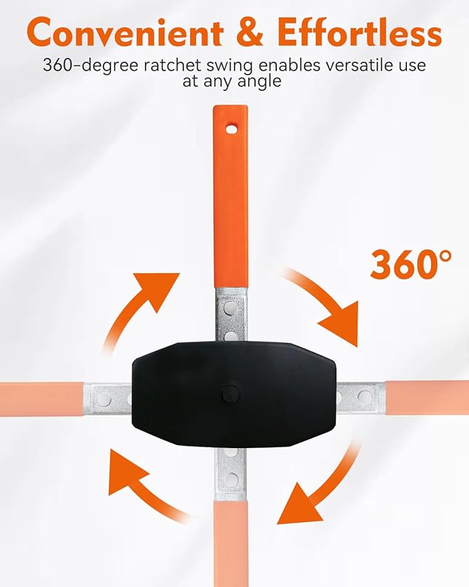 Upgraded Brake Caliper Compression Tool 4 in 1 Universal Caliper Piston Compressor Tool with 4 Brake Caliper Hangers Brake Pad Spreader Tool with 360°Swing Ratchets for Car Brake Repair