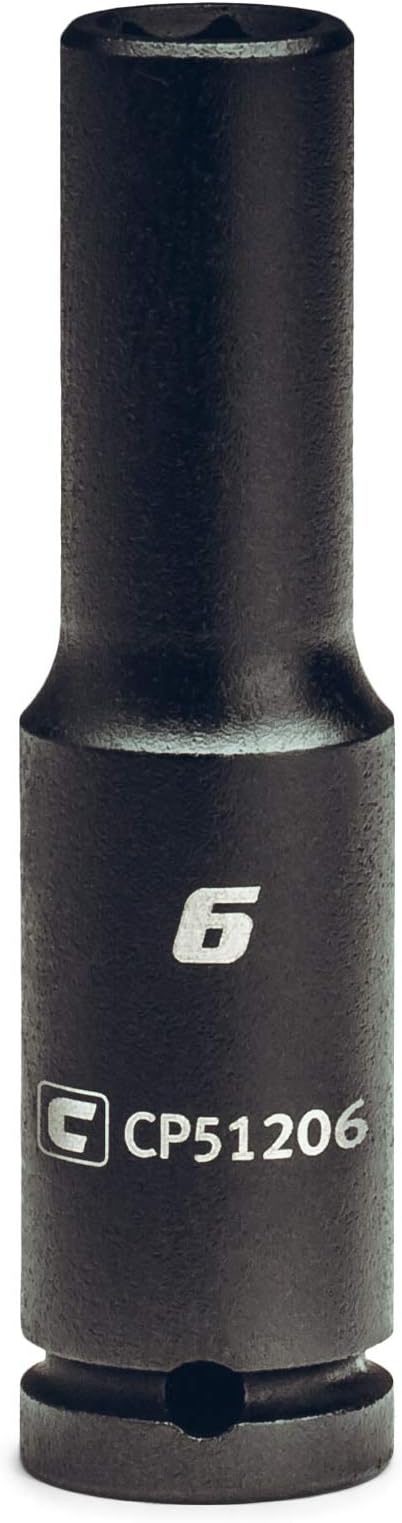 Capri Tools 6 mm Deep Impact Socket, 1/4-Inch Drive, 6-Point, Metric