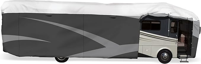 ADCO 36826 Designer Series Olefin HD Class A Motorhome Cover 34' 1" - 37', Gray/White