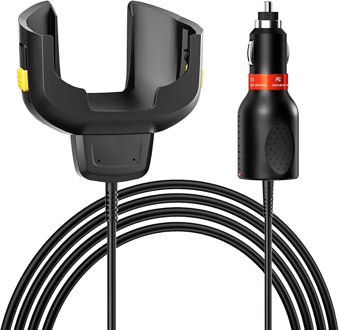 Slim Car Charger Cable for Zebra Symbol Handheld Barcode Scanners - Compatible with TC77, TC70, TC72, TC75, TC70X, TC75X, TC77HL, TC700K - Portable Vehicle Battery Charger, CHG-TC7X-CLA1-01