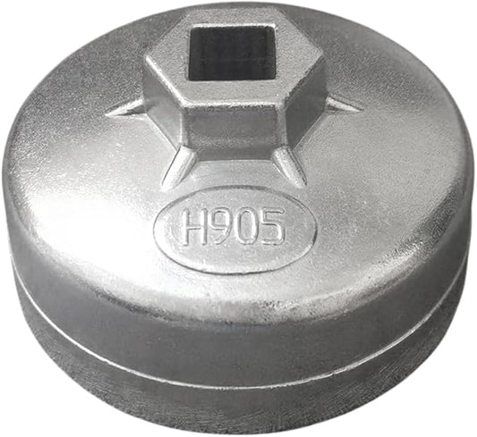 15 Flutes H905 Oil Filter wrench Tool Socket 73mm Compatible with AC Delco PF46/PF47/PF48/PF48E/PF63 Universal Removal Tool forchevy, GM Vehicles.