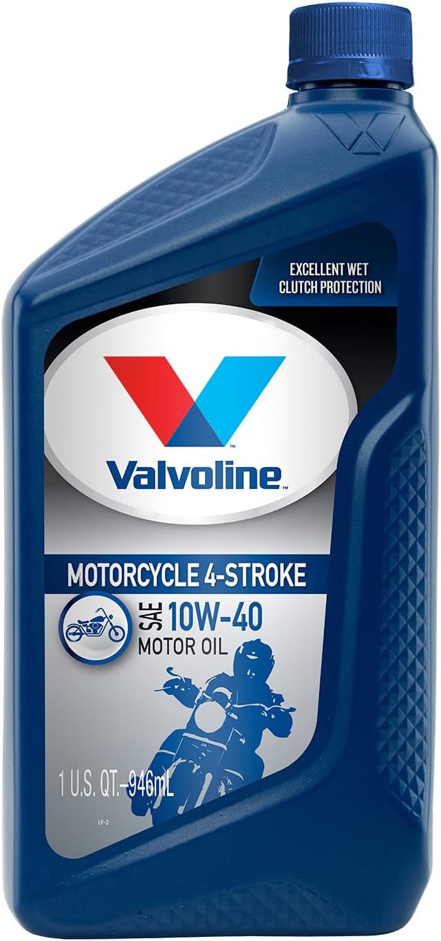 Valvoline 4-Stroke Motorcycle SAE 10W-40 Motor Oil 1 QT, Case of 6 (Pack of 2)