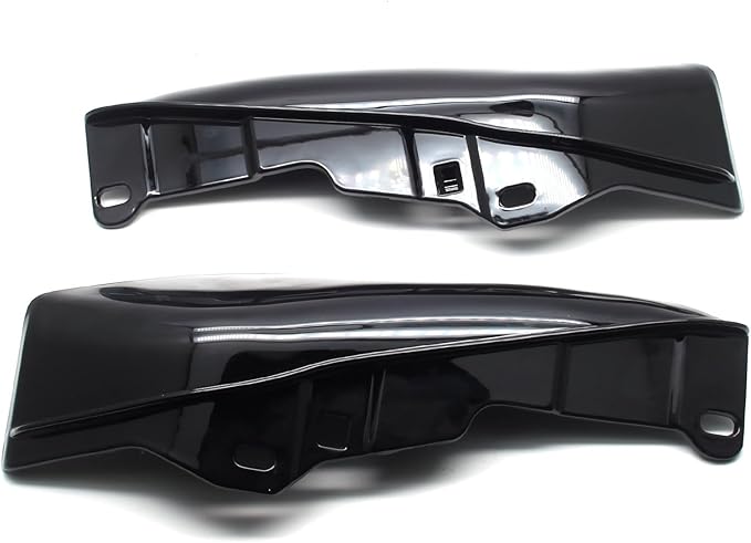 MZS Mid Frame Air Deflector, Touring Heat Shield Cover Accessories Black Left Right Set Compatible with Road Glide Electra Street Glide Road King 2009-2024