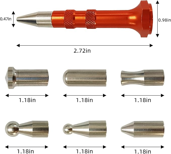 22 Pcs Car Dent Repair Rods, Hard Spring Steel Dent Rods, Dent Repair Tools, Professional Hail Dent Removal Tool for Minor Dents, Door Dings,Hail Damage,Linear Dent and Large Dent