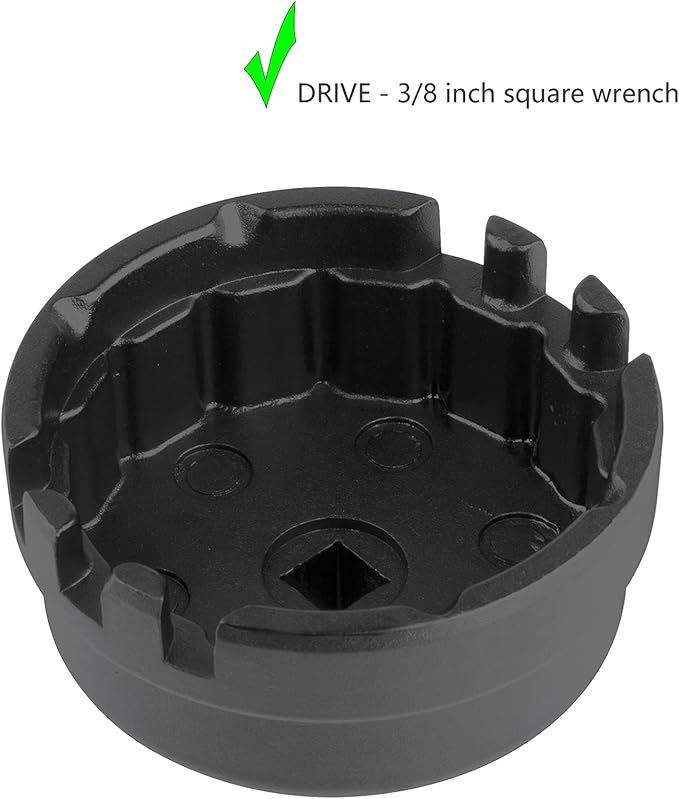 Moker Aluminum 64mm 14 Flute Oil Filter Wrench for Toyota Corolla/Prius, Fits 1.8L Engines