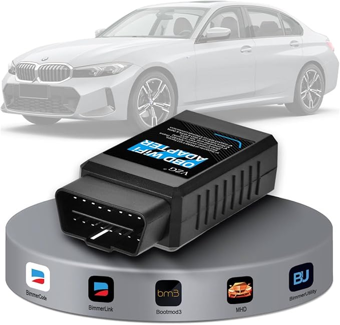 BM3 WiFi Adapter, Support Ethernet and WiFi to OBD2 Diagnostic&Coding Scanner Tool for BMW F/G/I/Mini Series,Compatible with BootMod3,BimmerCode,MHD,ISTA,Car Code Reader for iOS,Android,Windows